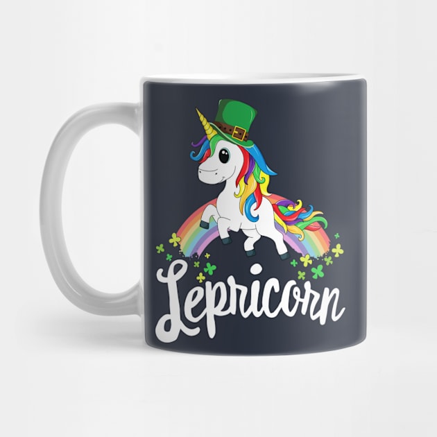 Lepricorn Unicorn St Patricks Day T-Shirt Kids Girls Lucky by 14thFloorApparel